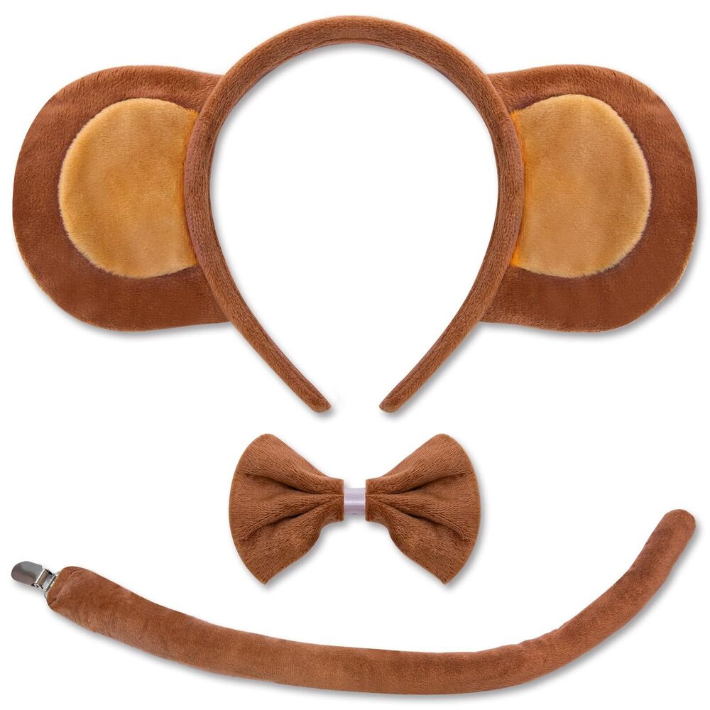 5399 Monkey Ears And Tail Set, Monkey Costume Headband